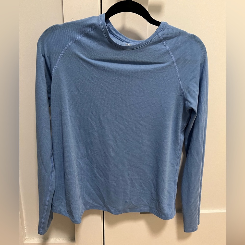 Outdoor voices blue mesh long sleeve